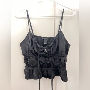 Brand NEW Forever 21 Black Woven Tank Top, Size: Medium